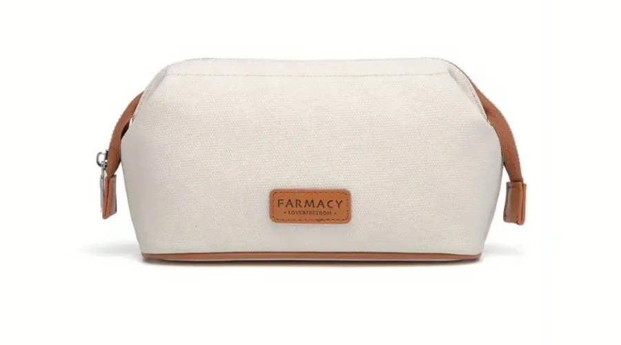 Large Capacity White PU Toiletry Bag 