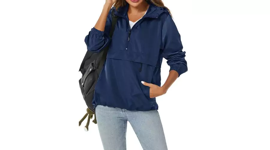 Women’s Rain Jacket With Hood Pullover 