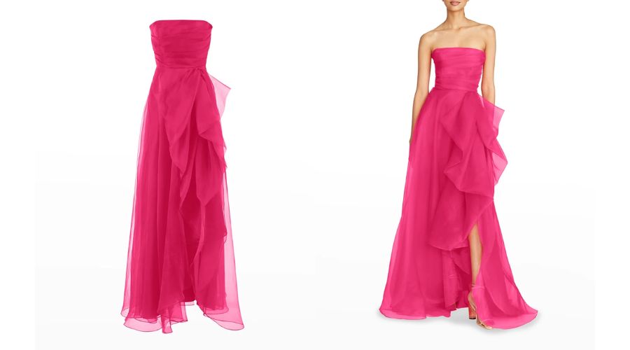 Teresa Draped Strapless Gown